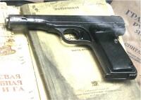 

Museum of Kalashnikov. An old Browning pistol
- just like the one young Kalashnikov
was busted for 


