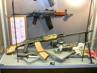 
Museum of Kalashnikov. Pic.6-9 close-up: RPK, AKS-74U, bayonet, night sight 
 
