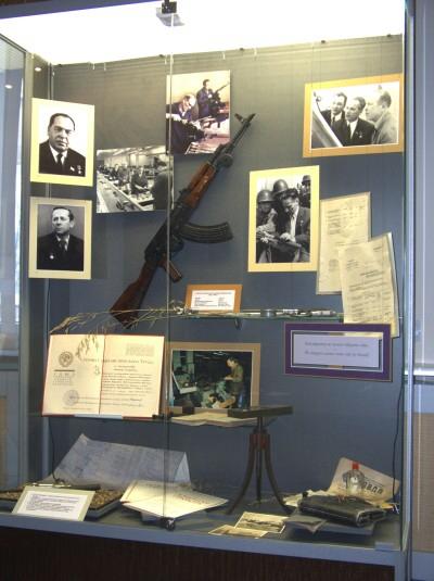 

Museum of Kalashnikov. In 1959 the Soviet Army adopted AKM - a revised, lower-cost version of the AK-47, and Kalashnikov was honored with a Hero of Socialist Labor award.

